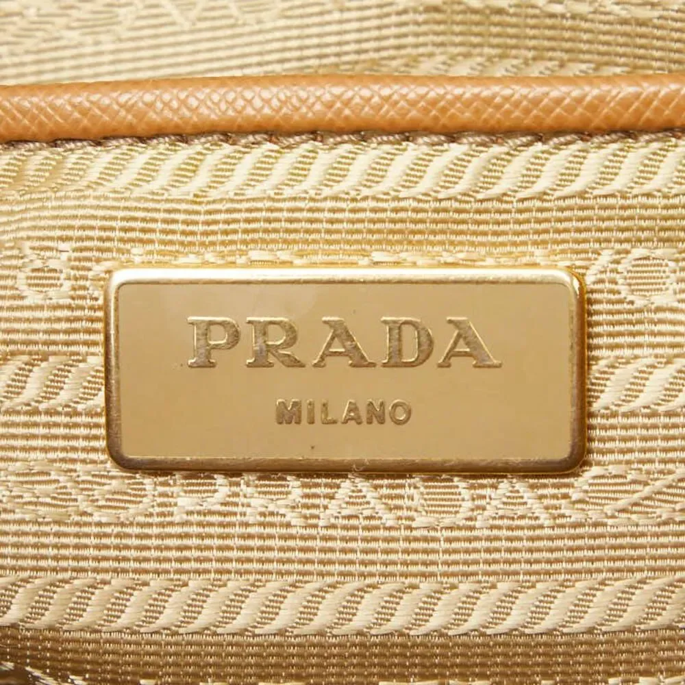 Prada Triangle Logo Tote Bag